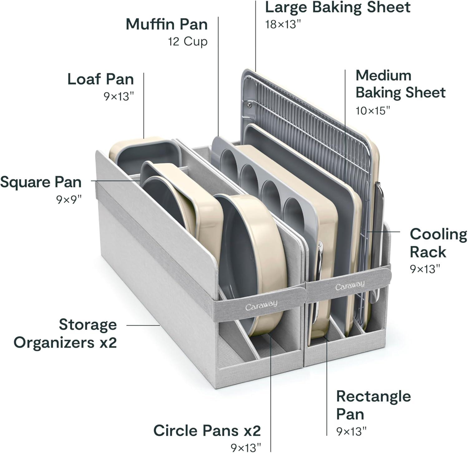 Cream Ceramic Non-Stick 11-Piece Bakeware Set