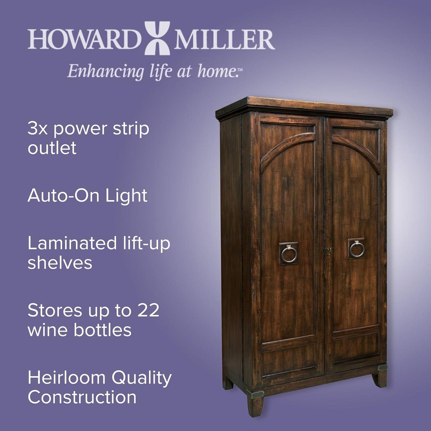 Brauer 40" Brown Hardwood Traditional Bar Cabinet