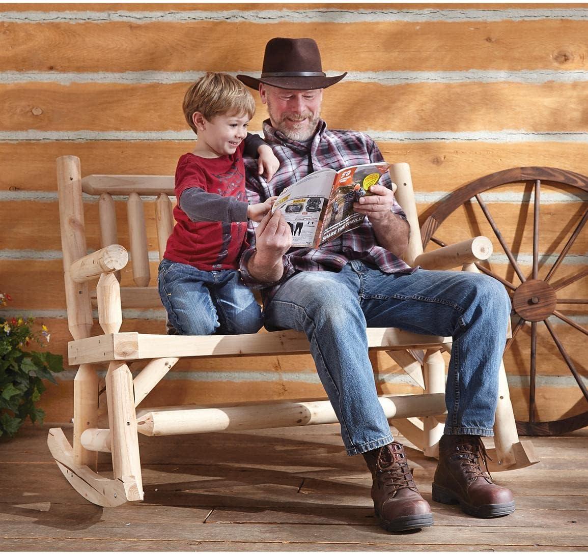 CASTLECREEK 2-Seat Wooden Rocking Bench