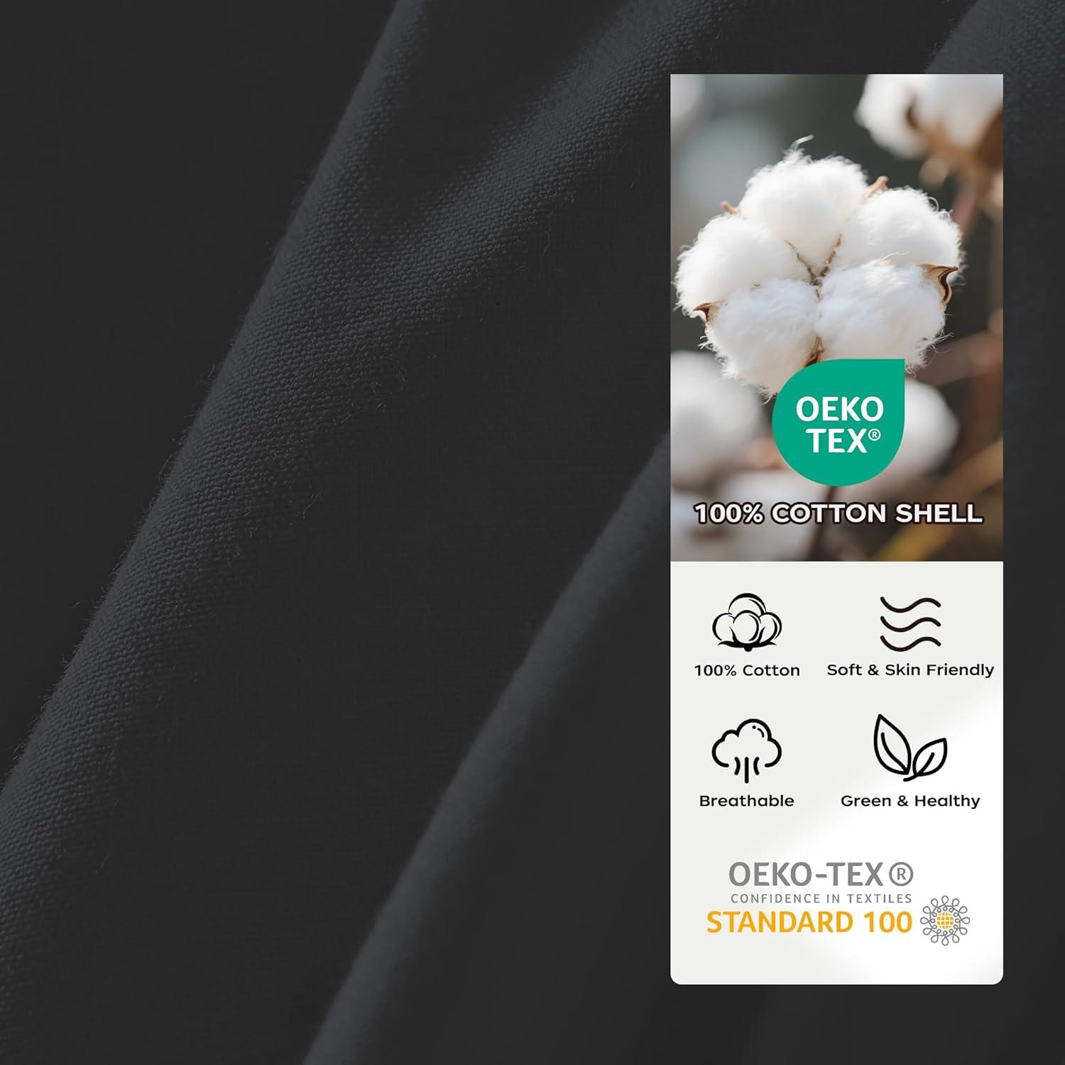 Luxurious White Cotton Full Size Pinch Pleat Comforter