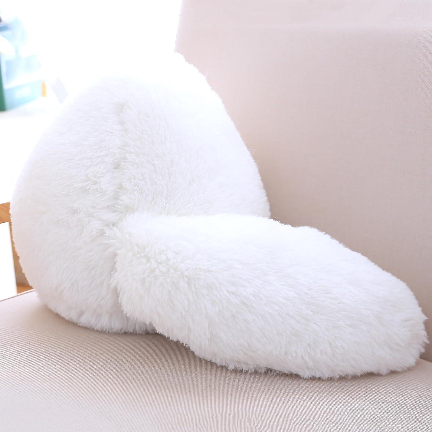 Fluffy White Persian Cat Plush Toy, 10 Inches