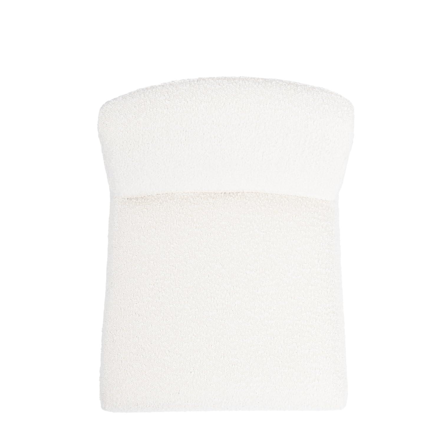 Upholstered Dining Chair Cream - HomePop: Tailored Design, Wood Legs, Spot Clean, 250lbs Capacity