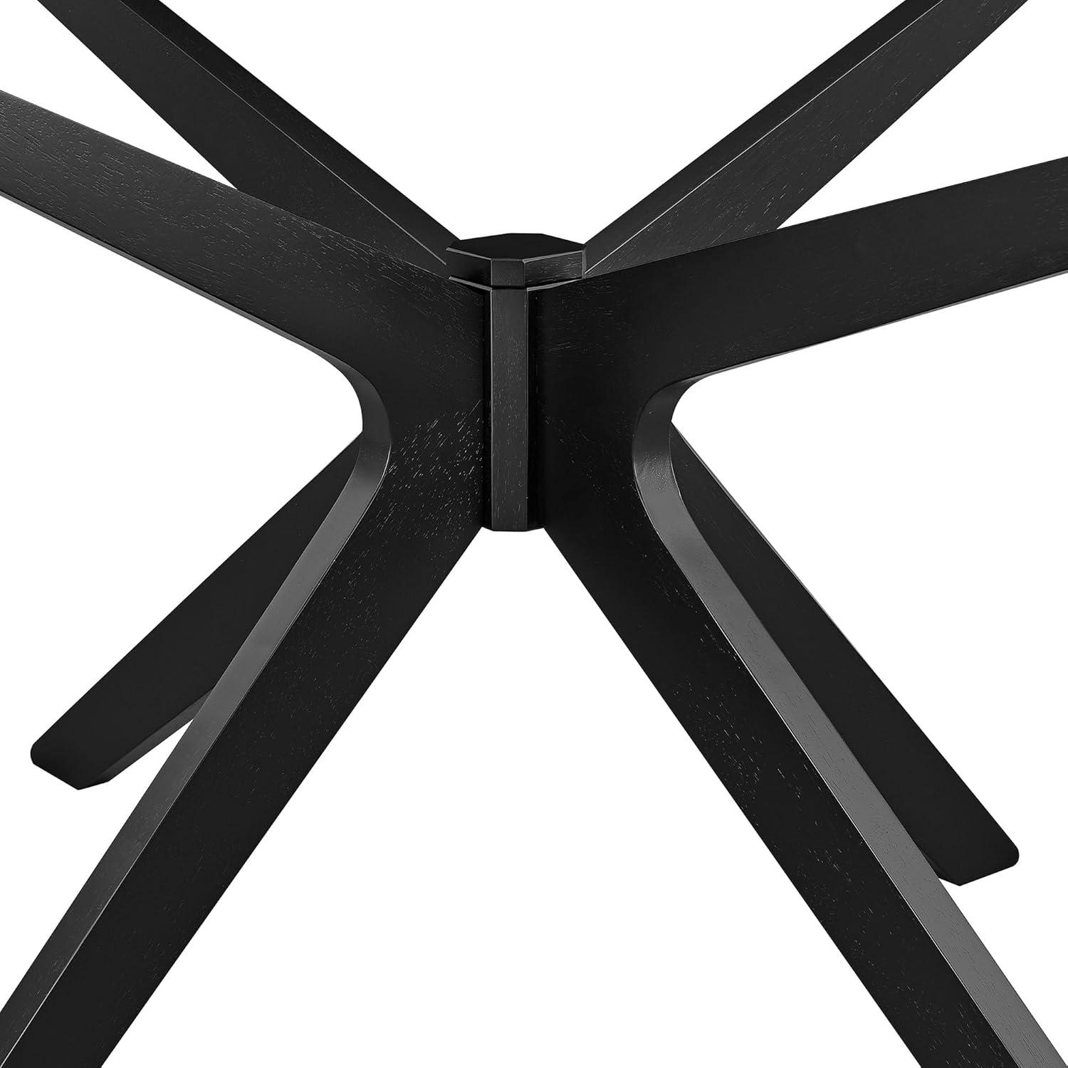 Modway Crossroads Oval Wood Dining Table In Black