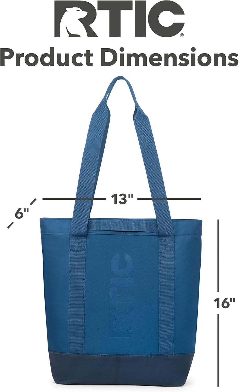 RTIC Everyday Insulated Slim Tote Bag, 15 Ltr Cooler Bag, Leak-Free Interior,  Navy