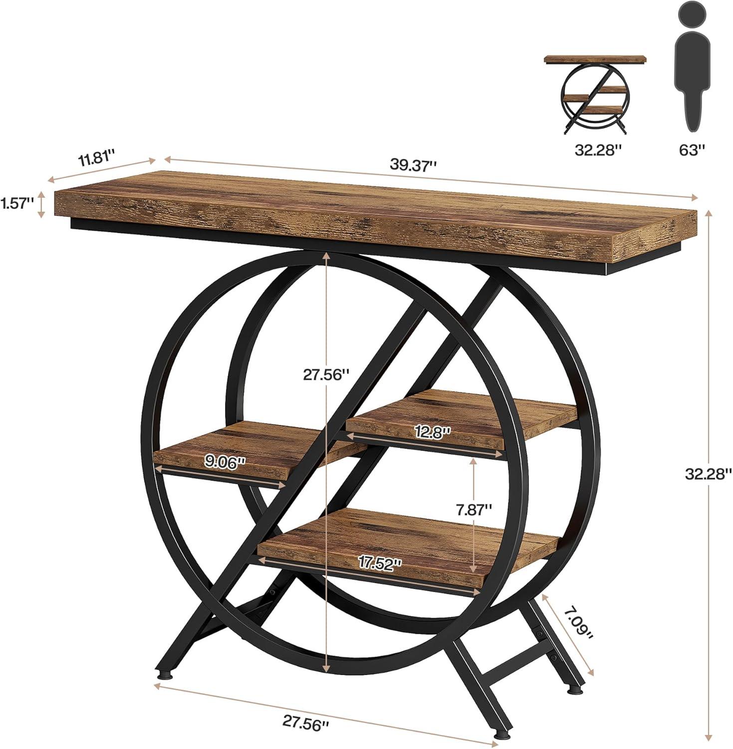 Tribesigns 39.4" 4-Tier Console Table