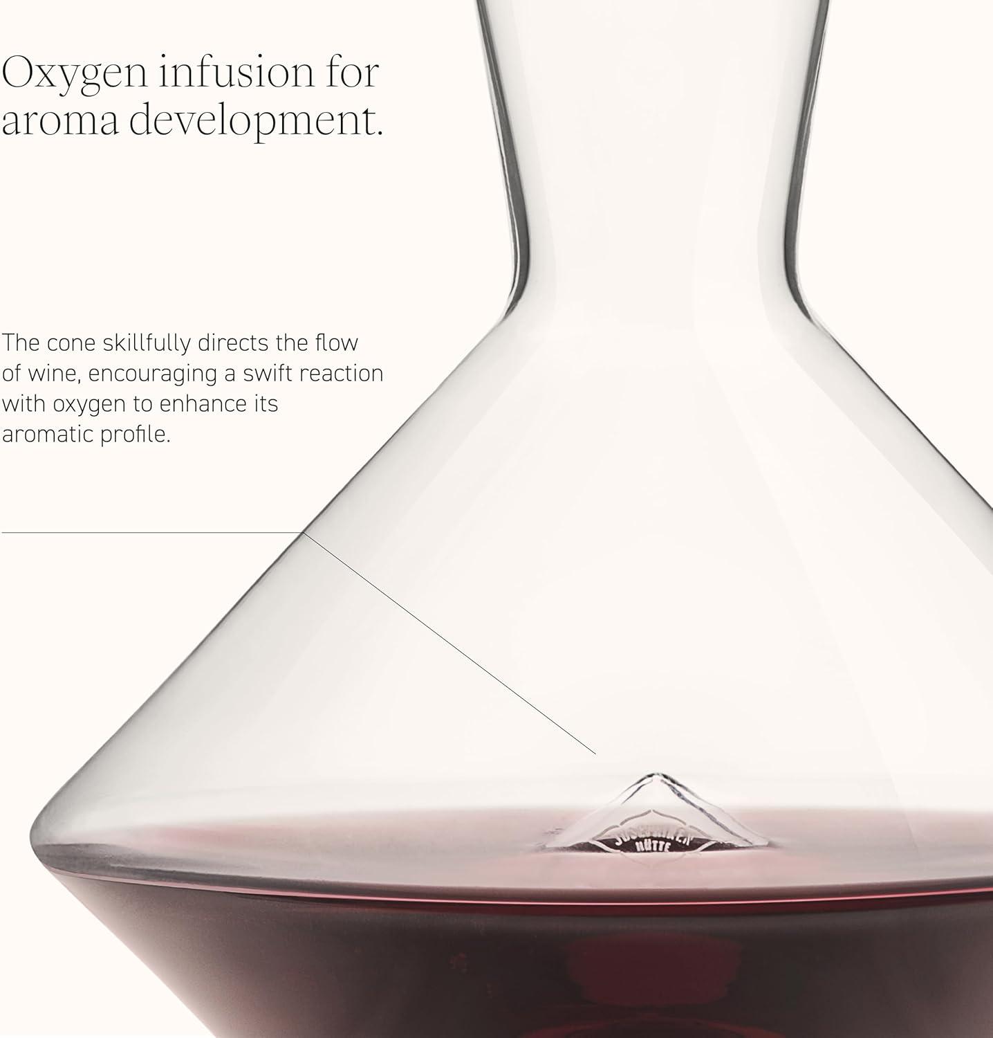 Handblown Clear Glass Magnum Wine Decanter