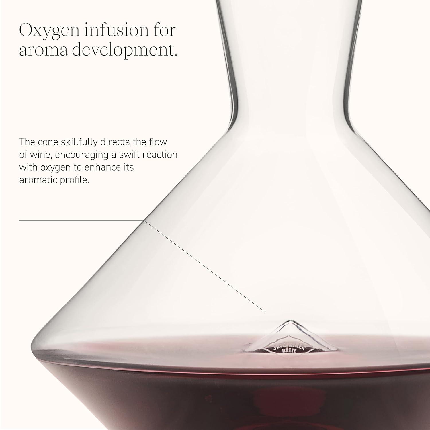 Handblown Clear Glass Magnum Wine Decanter