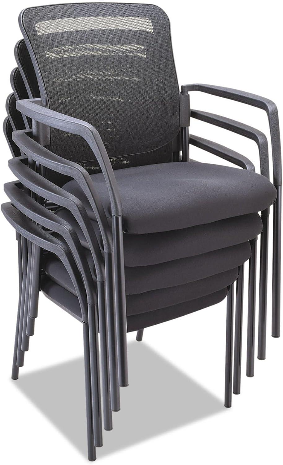 Alera® Stackable Mesh Seat Waiting Room Chair with Metal Frame