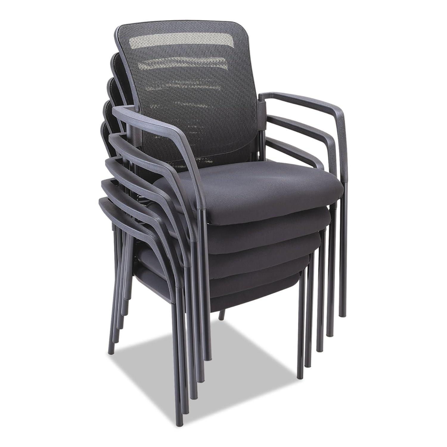 Alera® Stackable Mesh Seat Waiting Room Chair with Metal Frame