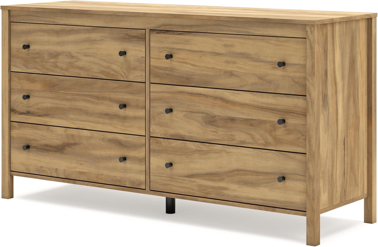 Signature Design by Ashley Bermacy 6 Drawer Dresser, Light Brown