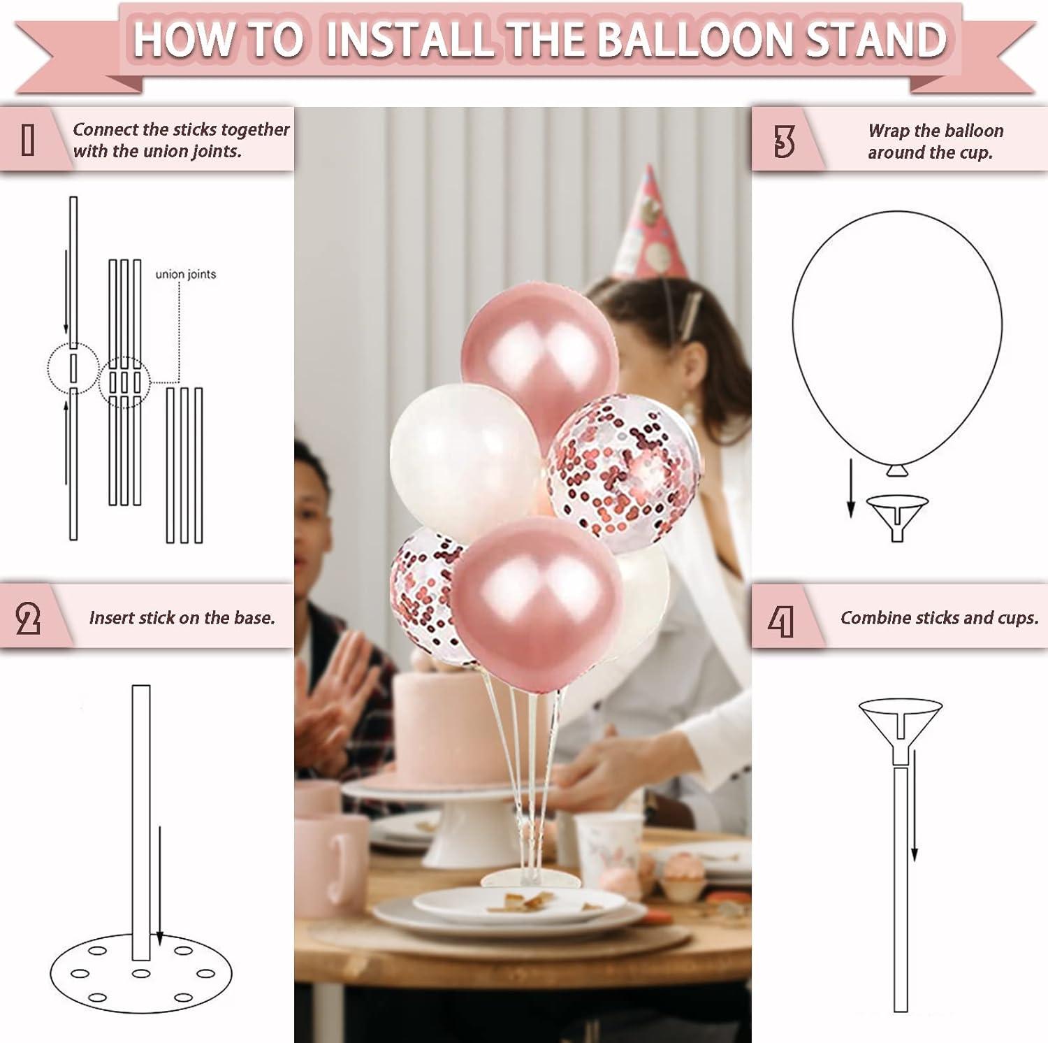 Rose Gold Birthday Party Decoration Kit for 25 Guests