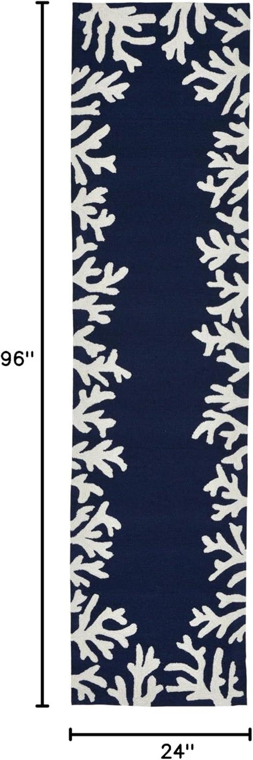 Liora Manne Capri Area Rug Navy Indoor Outdoor Weather Fade Resistant 6x9