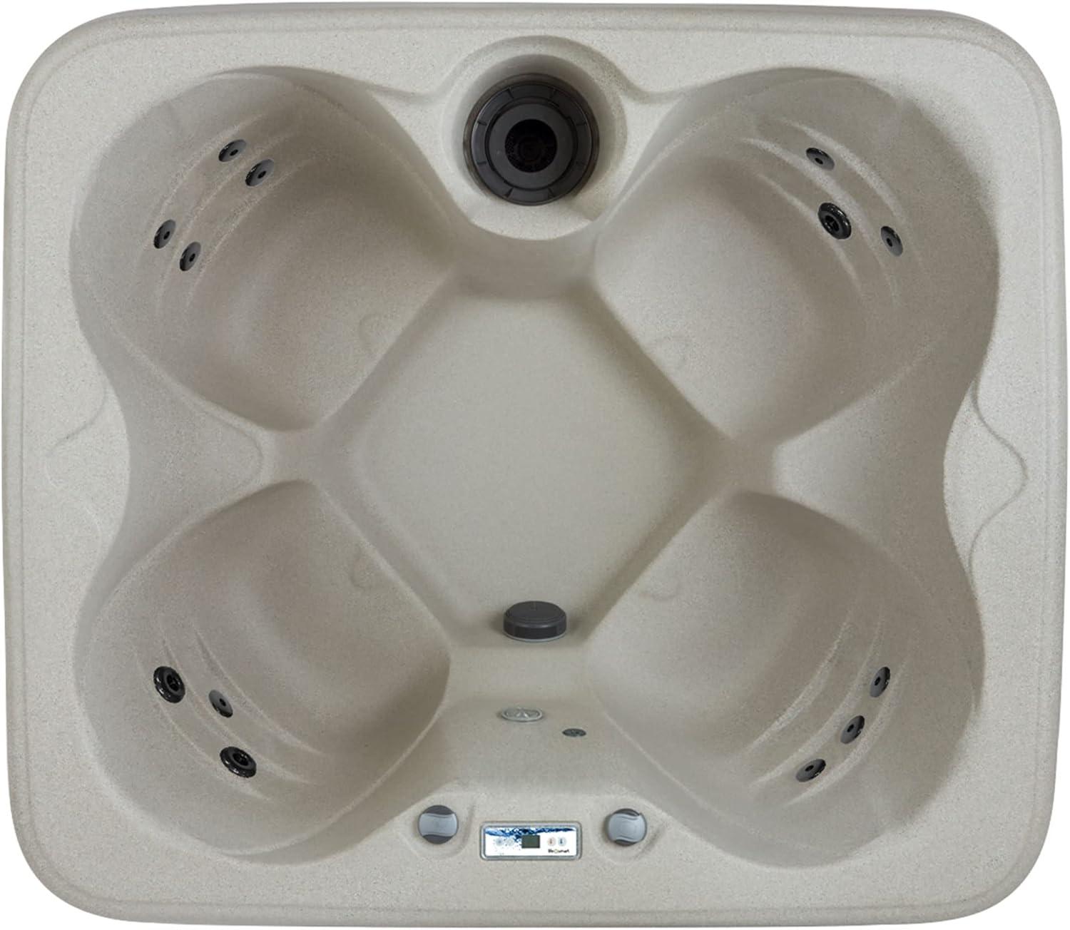 Lifesmart LS100 4-Person Plug & Play Hot Tub Spa with 13 Jets, 110v, Beige