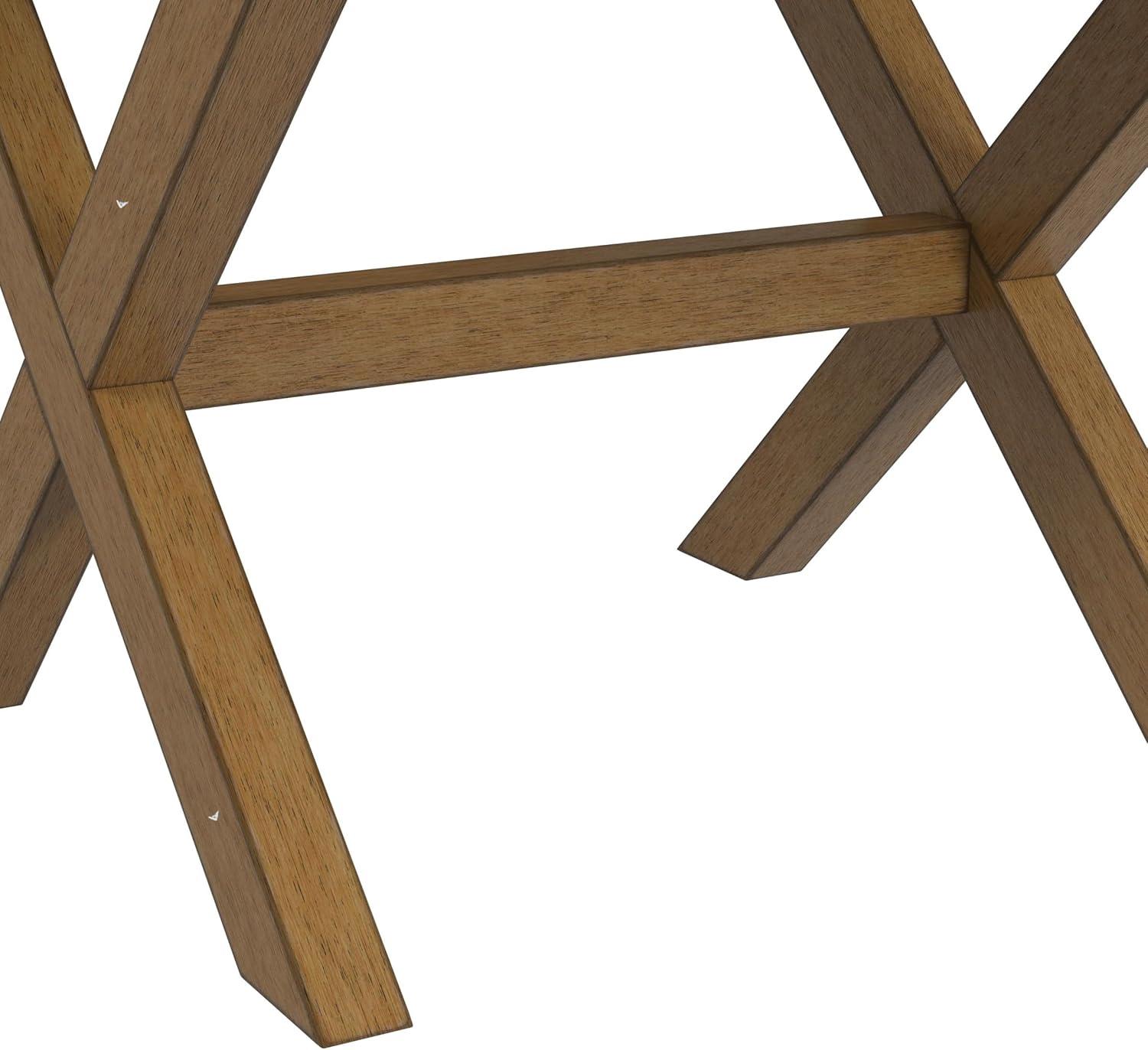 Hillsdale Furniture 18.5" Somerset Backless Wood Vanity Stool Fog: Padded Ottoman Bench, Polyester Upholstery