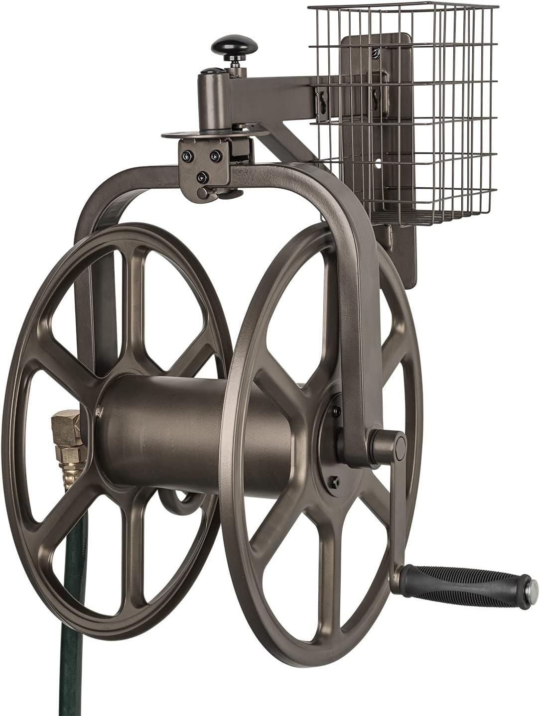 Liberty Garden Single Arm Navigator Multi-Directional Hose Reel, Steel