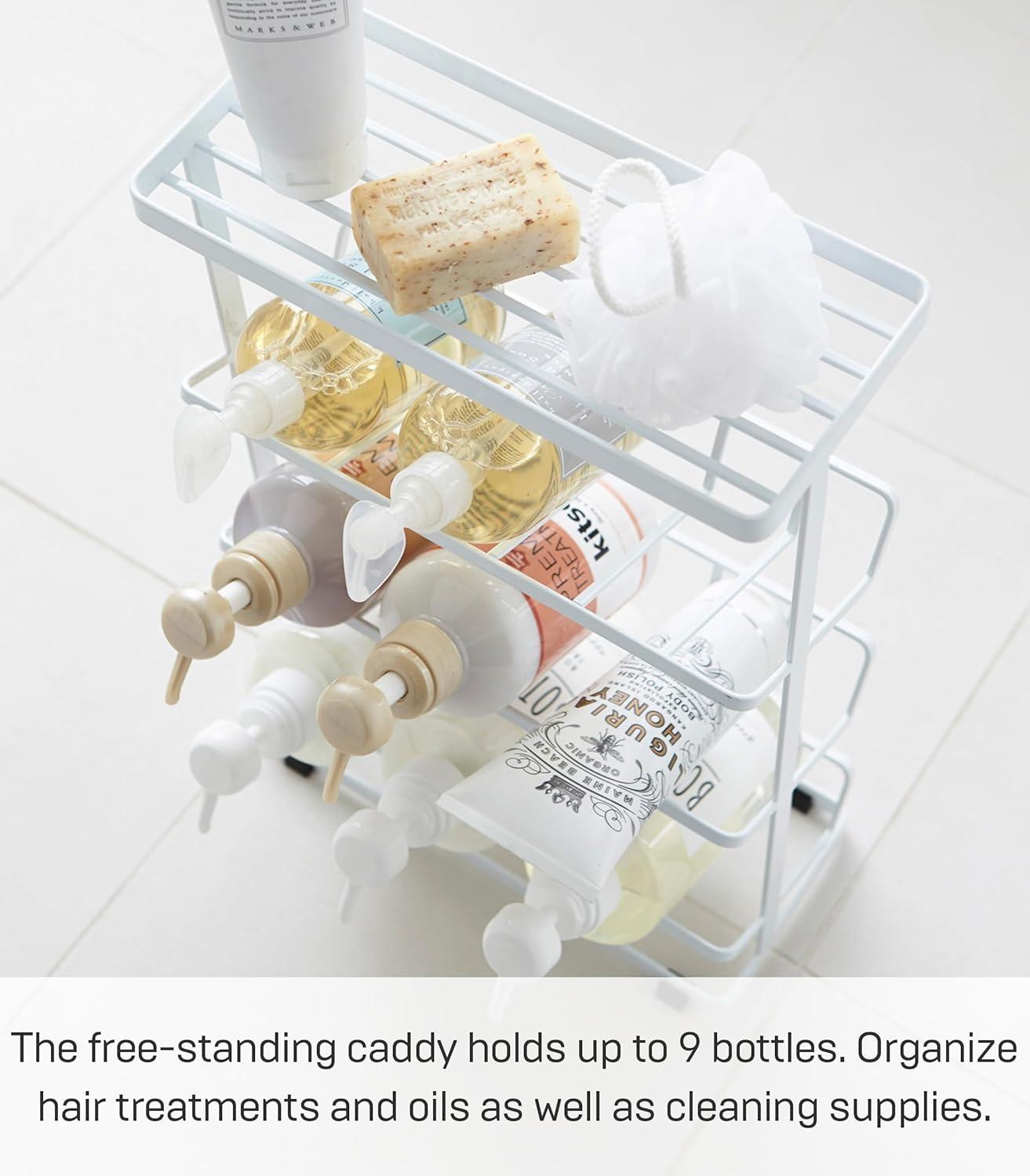 Yamazaki Home Tower Yamazaki Home Free Standing Shower Caddy - Bathroom Organizer Storage Holder, Steel