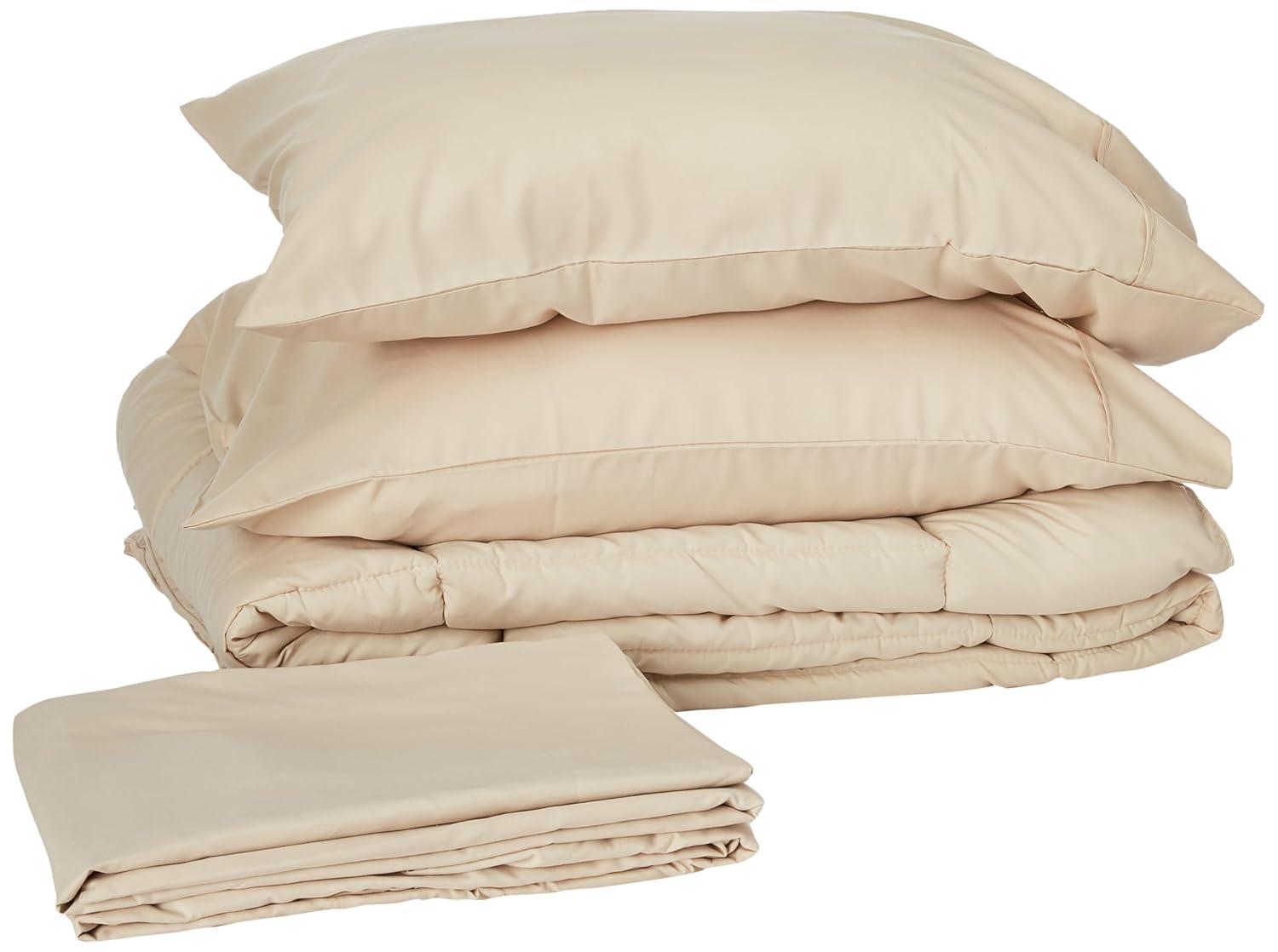 Sweet Home Collection All Season Bed-in-A-Bag 5pc/7pc Solid Color Comforter & Sheet Set Ultra Soft Bedding by Sweet Home Collection
