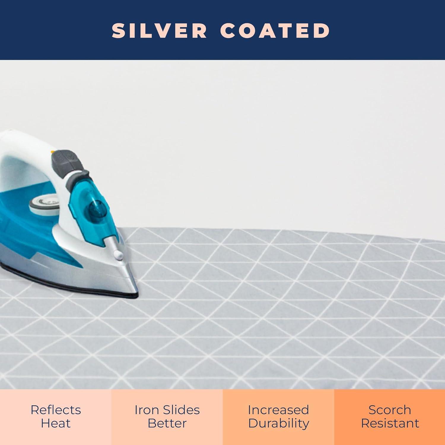 happhom 12 x 30 Tabletop Ironing Board Cover with Elasticized Edges, Fits Small, Table Top and Mini Boards