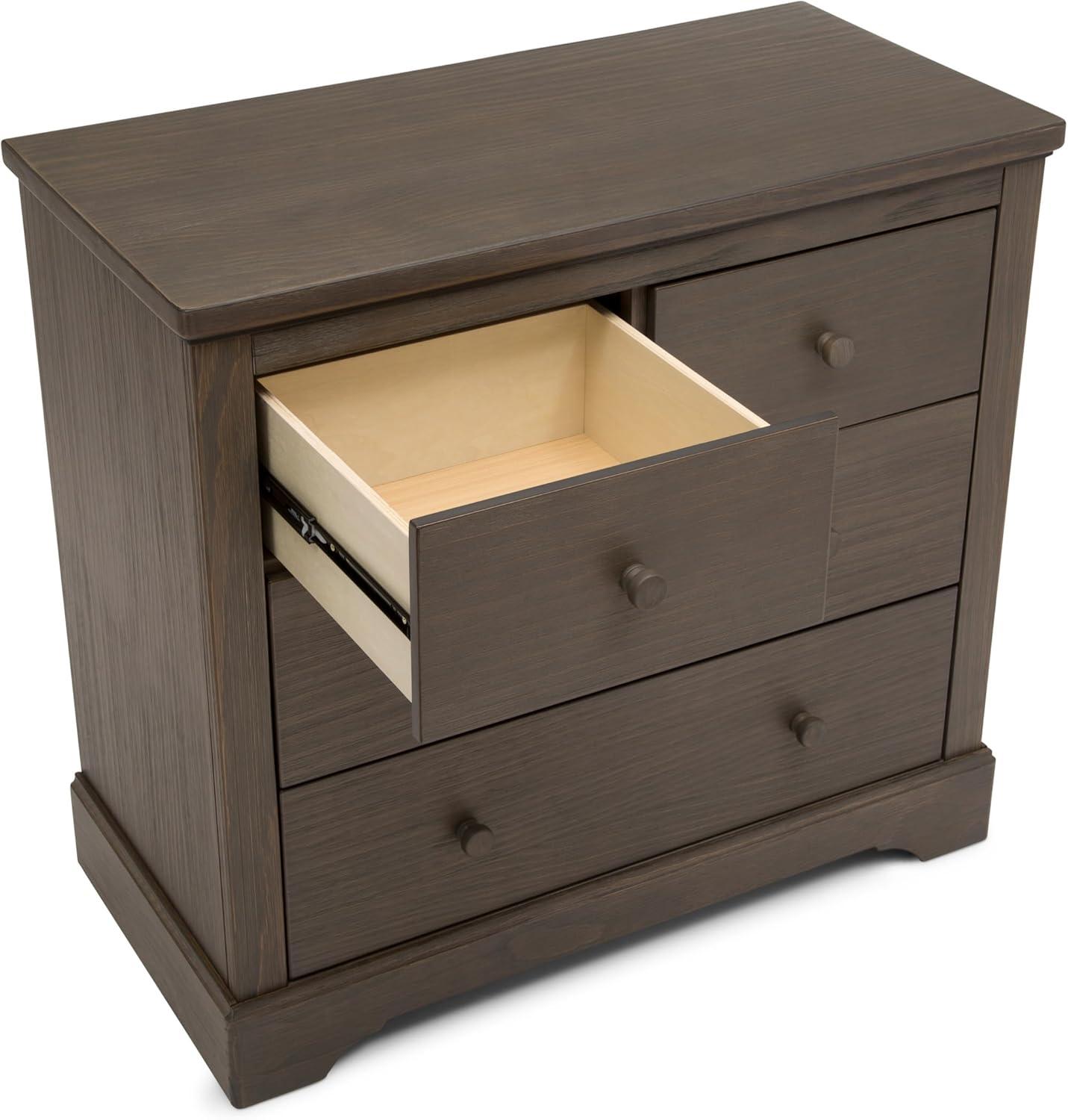Simmons Kids' Paloma 4 Drawer Dresser with Changing Top and Interlocking Drawers - Rustic Gray