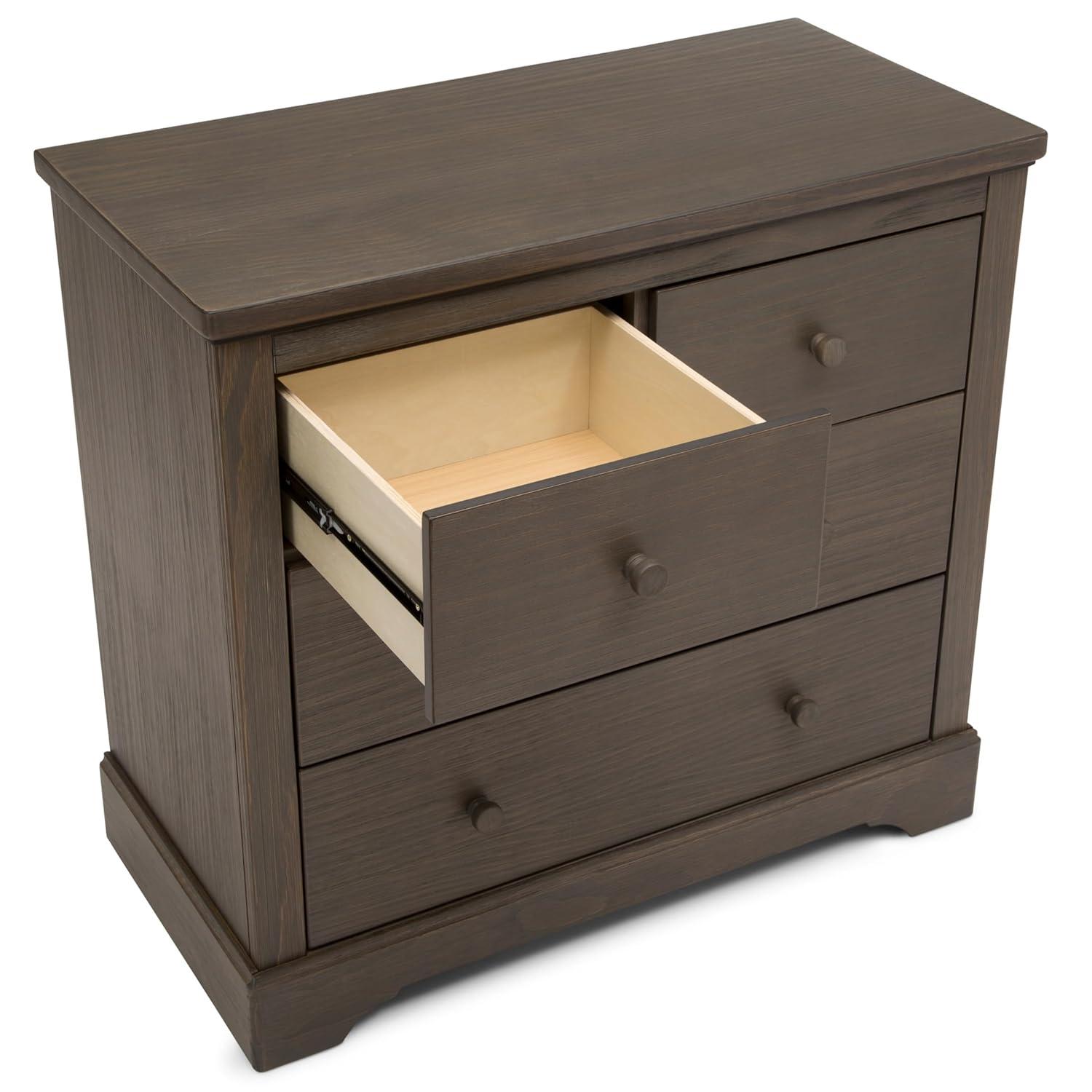 Simmons Kids' Paloma 4 Drawer Dresser with Changing Top and Interlocking Drawers - Rustic Gray