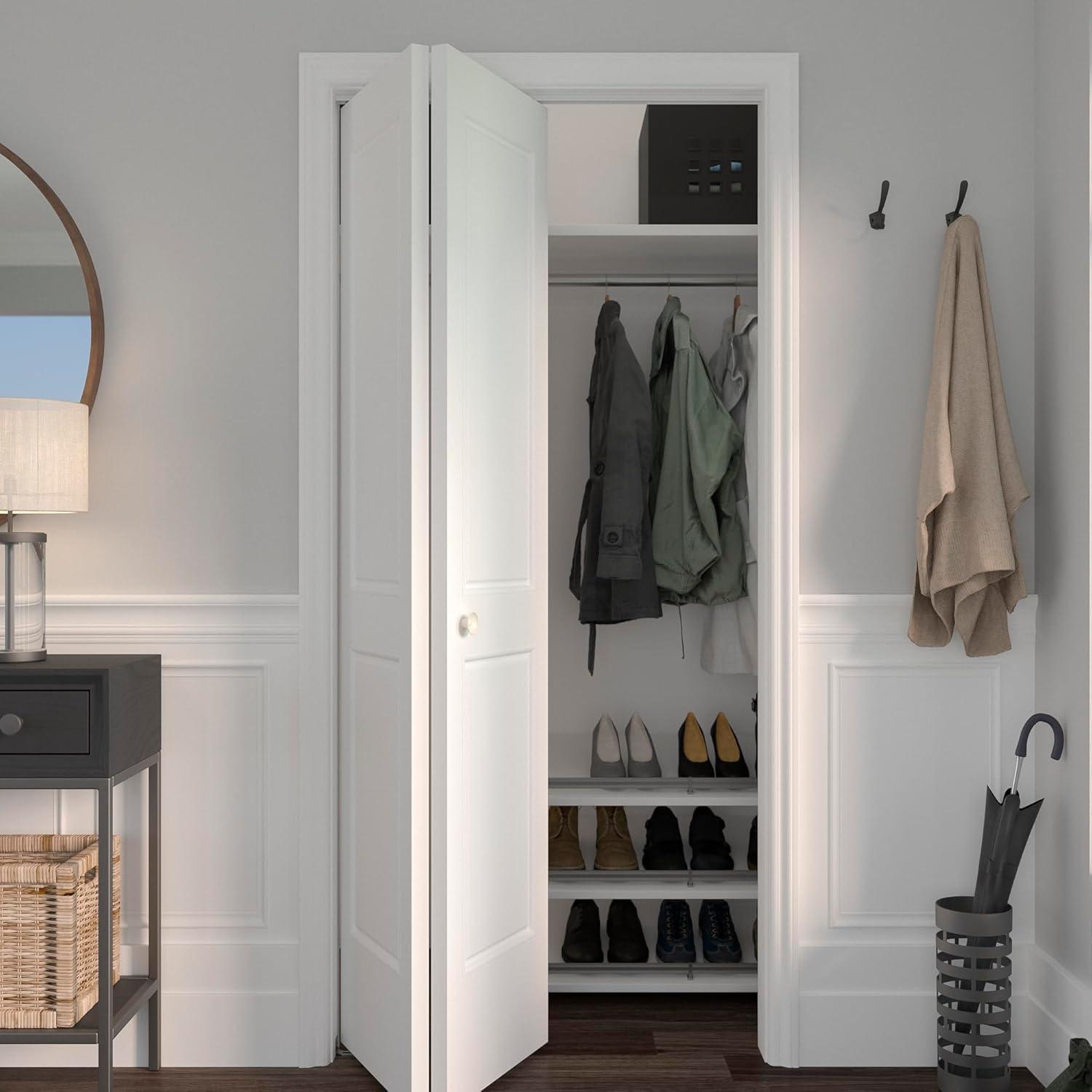 Richelieu 14014-Bc 36" Long Single Bi-Fold Door Track For Doors Up To 30 Pounds - White