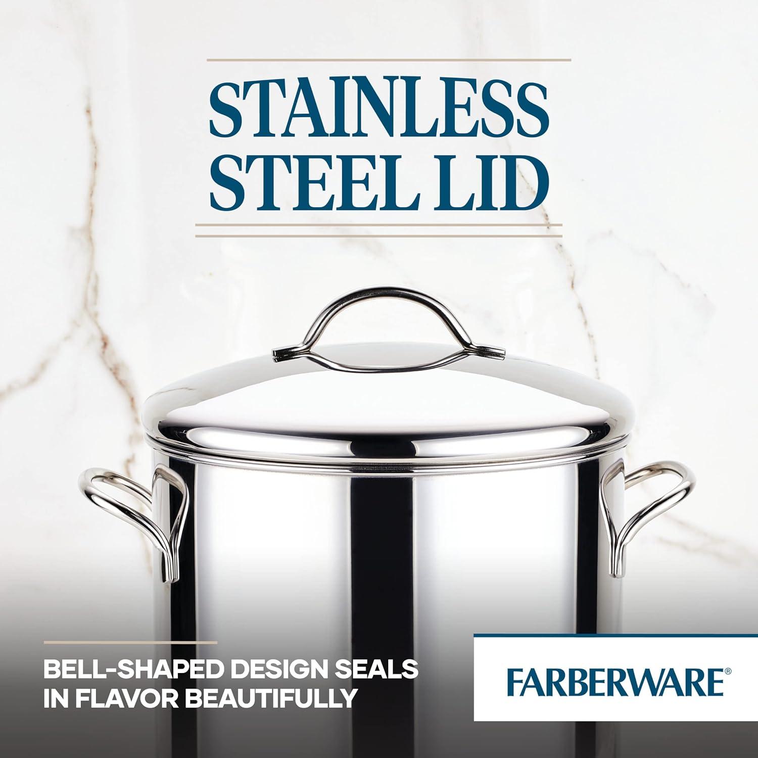 Farberware Classic 12-Quart Stainless Steel Stockpot with Lid