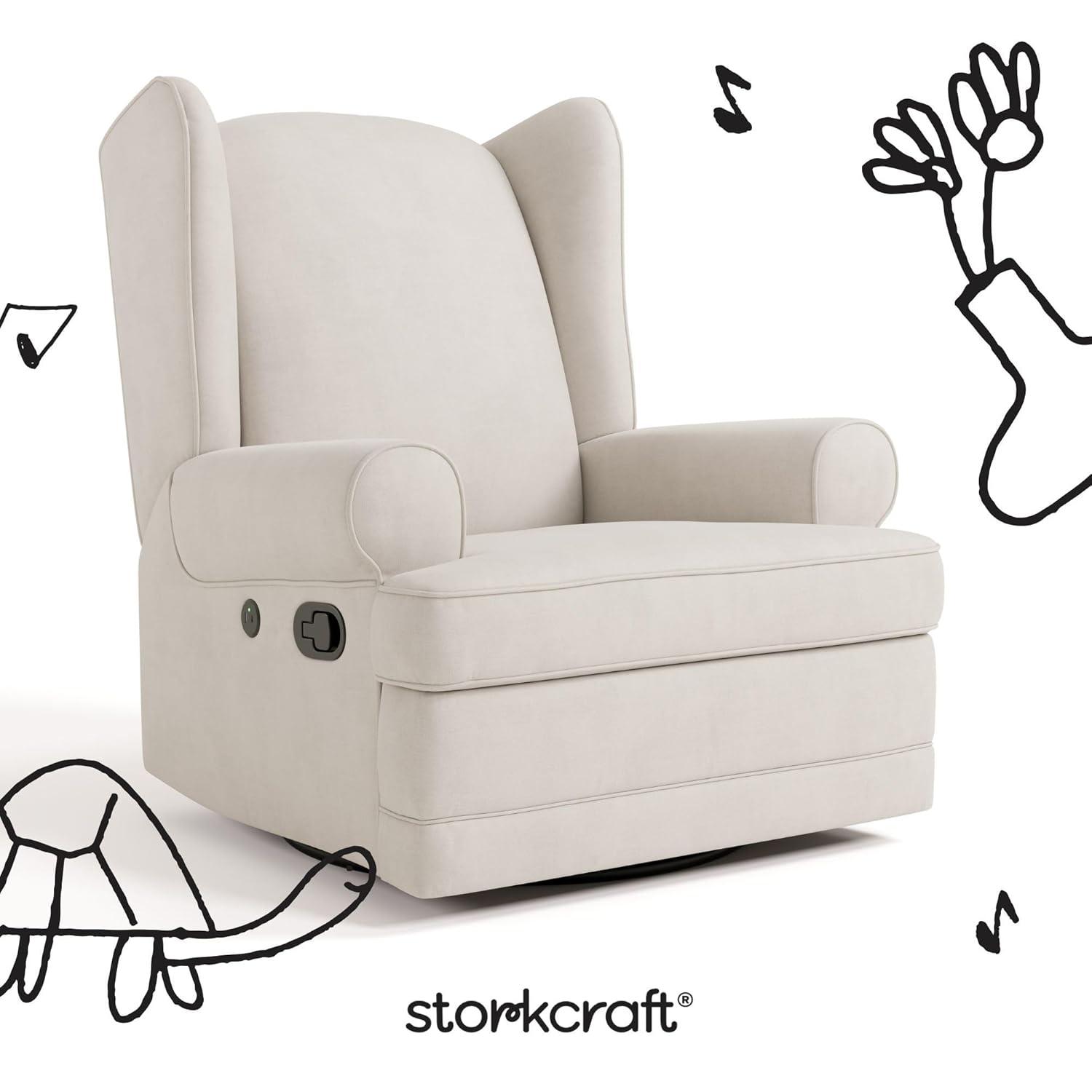 Serenity Swivel Reclining Glider with USB