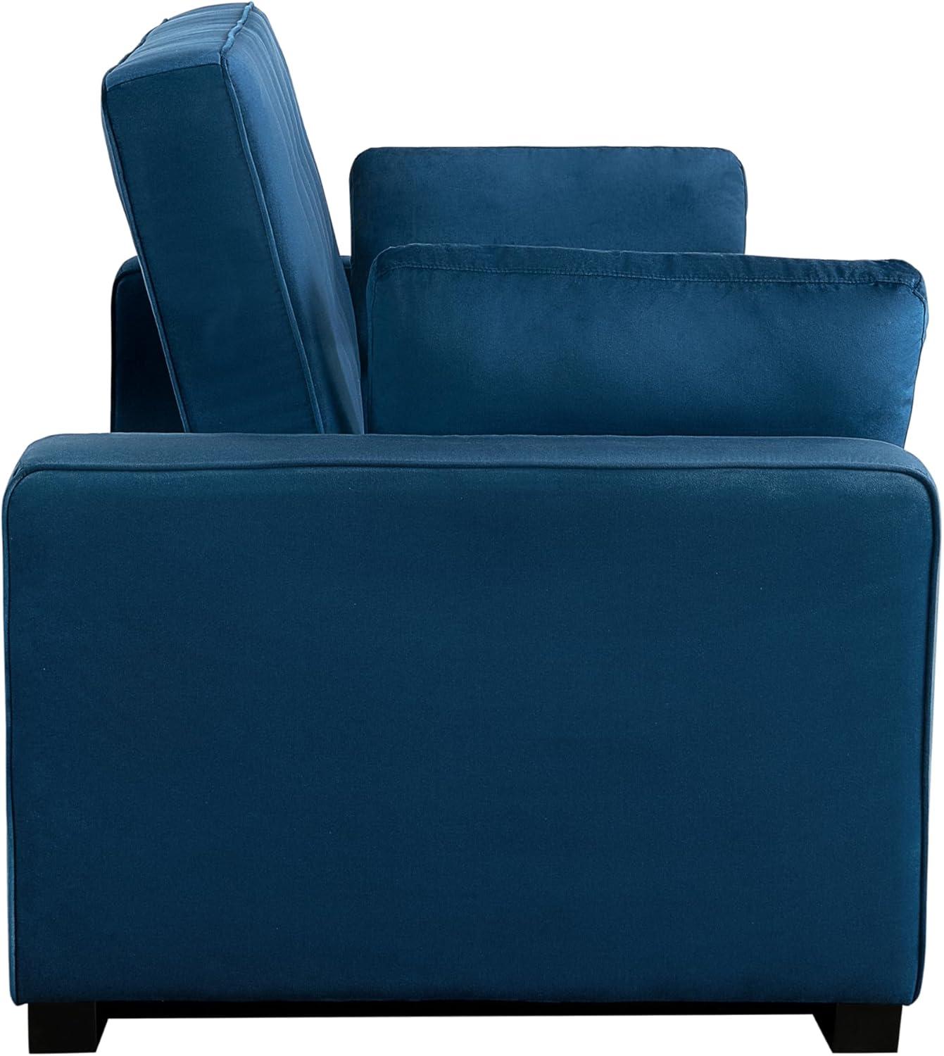 Serta Monroe 72.6" Queen Square Arm Tufted Back Convertible Sleeper Sofa with Cushions