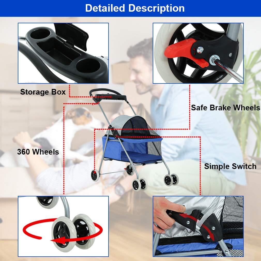 BestPet Foldable Pet Jogger Stroller