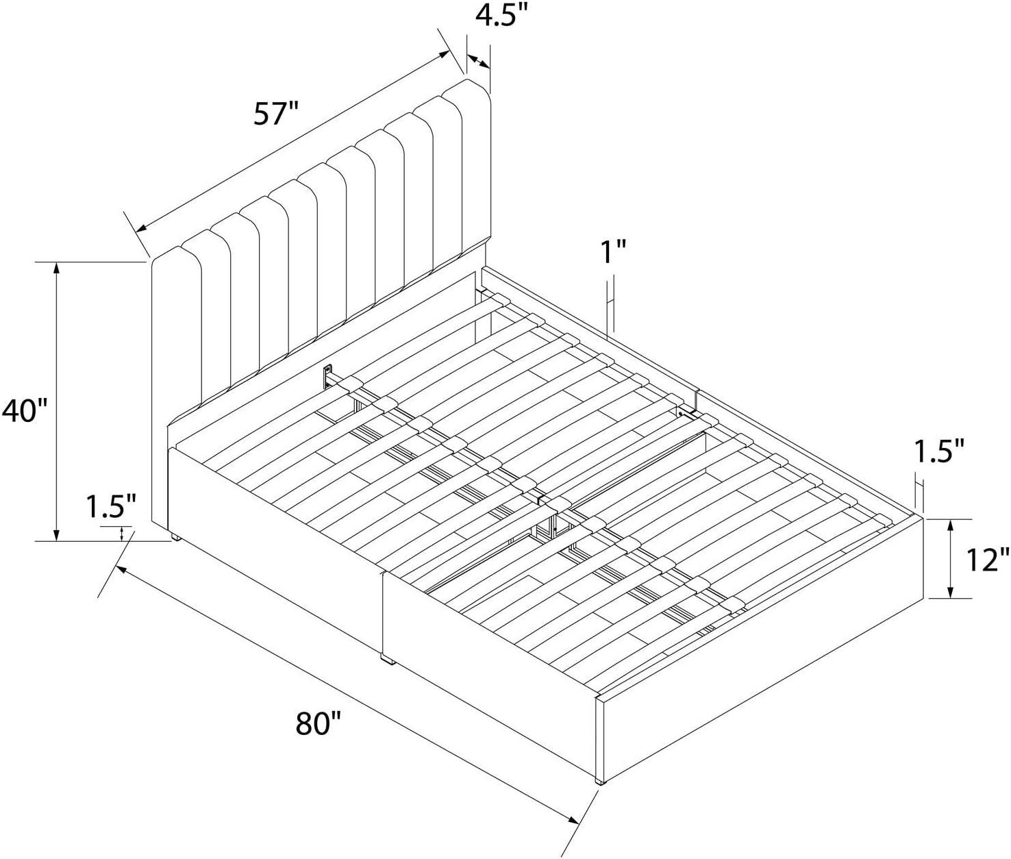 Brittany Upholstered Platform Storage Bed