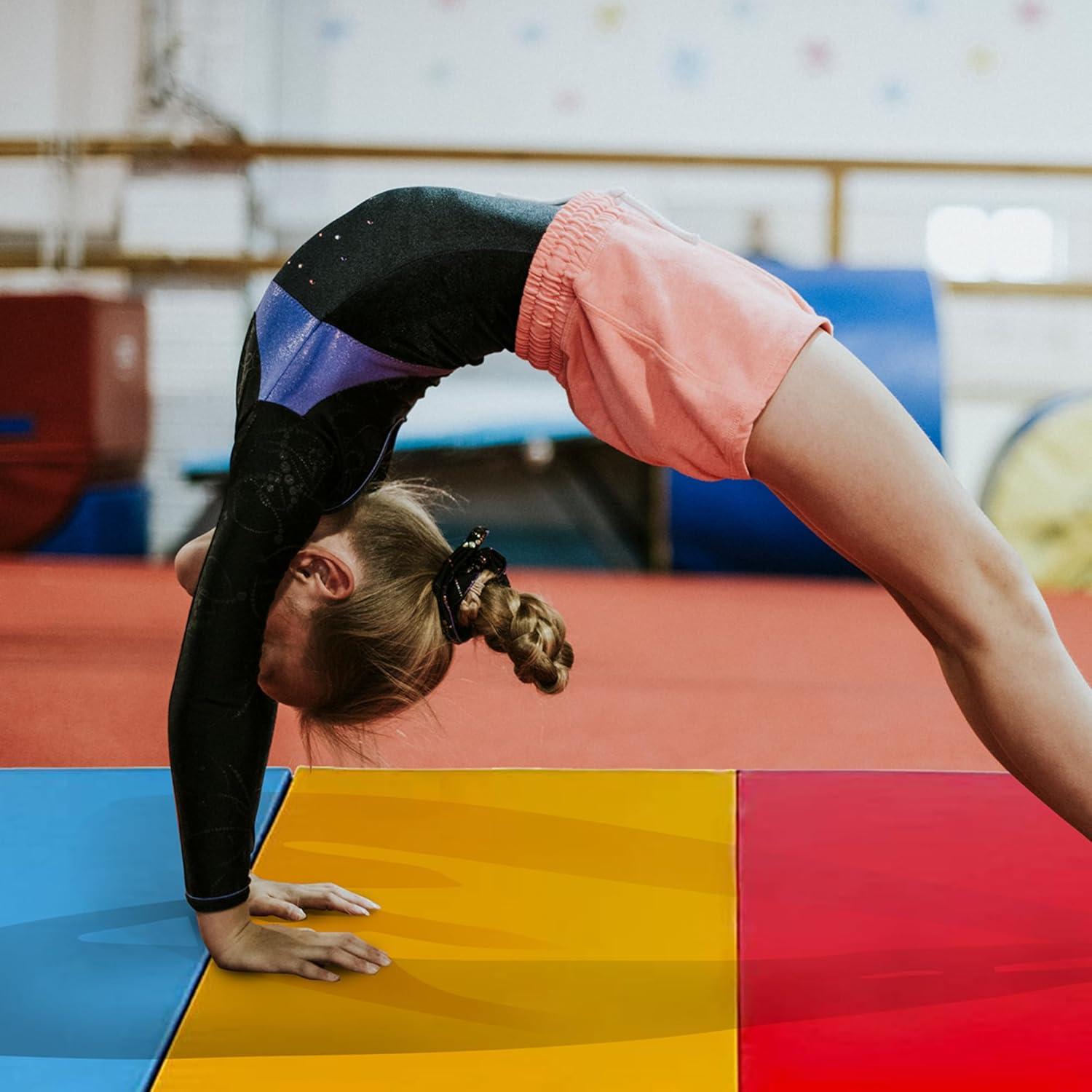 BalanceFrom Fitness BalanceFrom Fitness All Purpose Folding Gymnastics Gym Exercise Mat for Yoga, Aerobics, Pilates, and Martial Arts