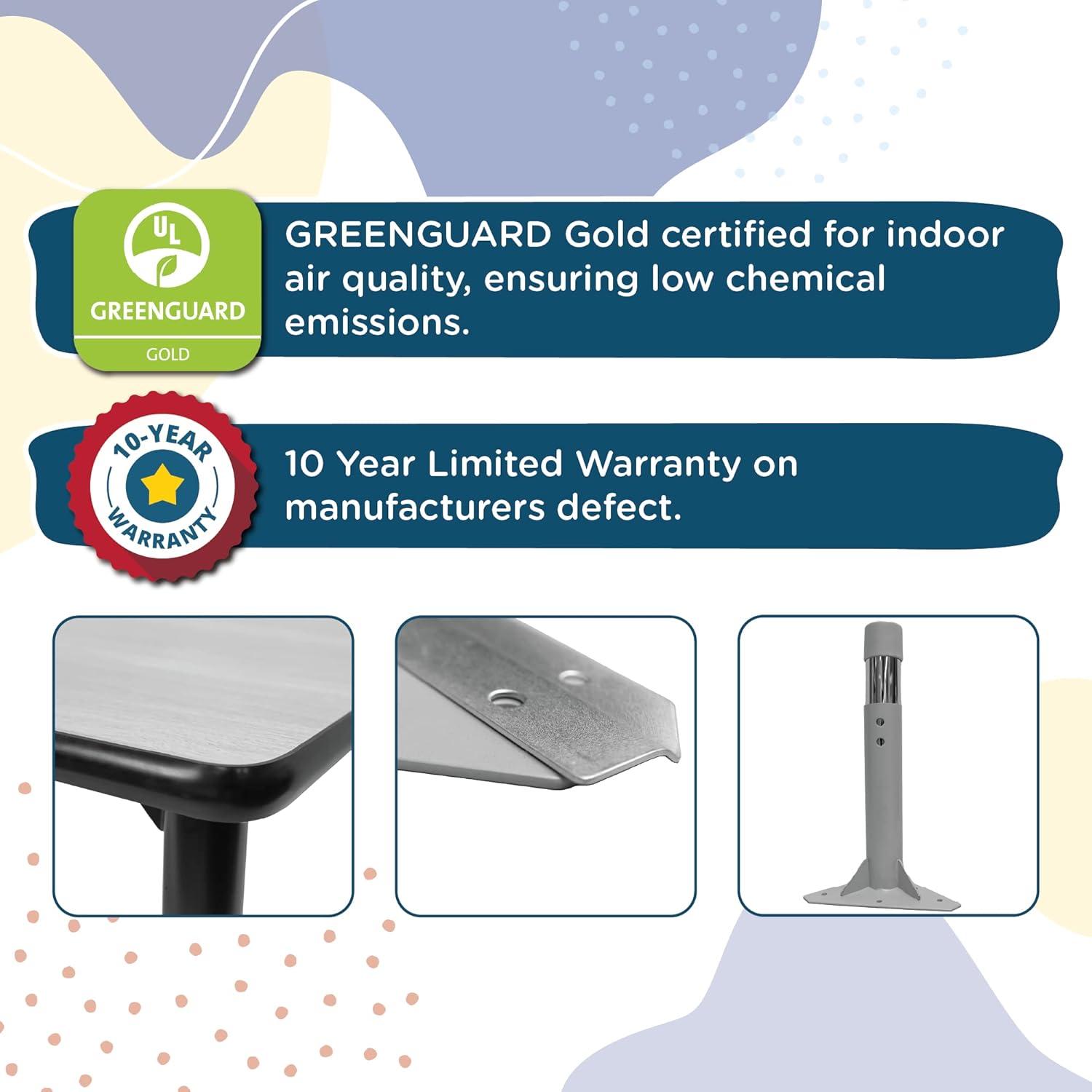 Children's Factory AS WE GROW Rectangular Adjustable Table