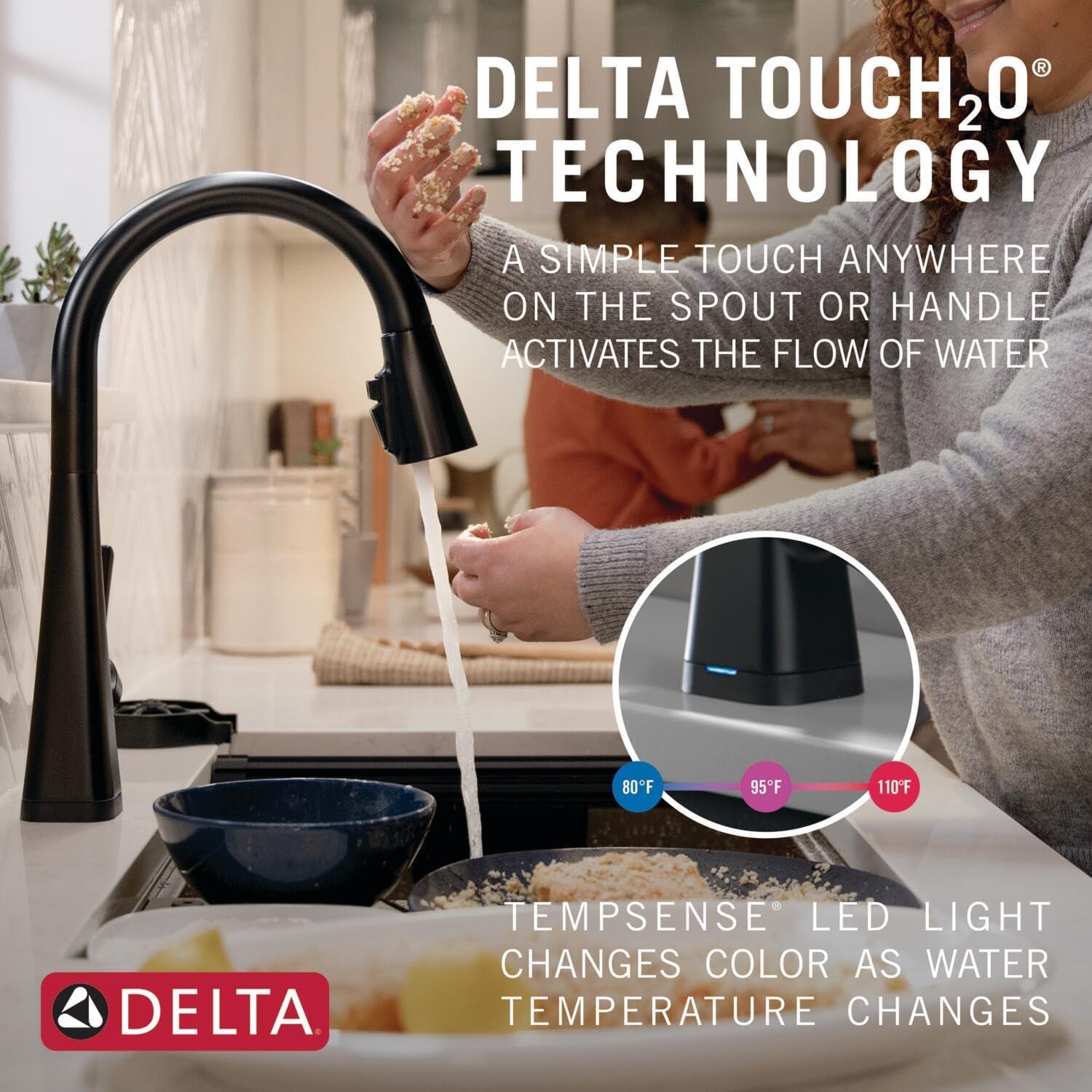 Lenta Pull Down Sprayer Touch Kitchen Sink Faucet, Touch Control Kitchen Faucet