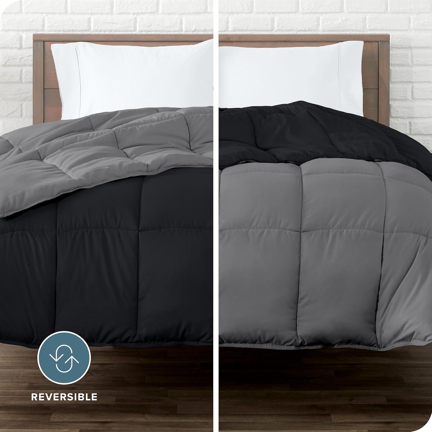Bare Home Premium Ultra Soft Modern & Contemporary Box Stitch Comforter