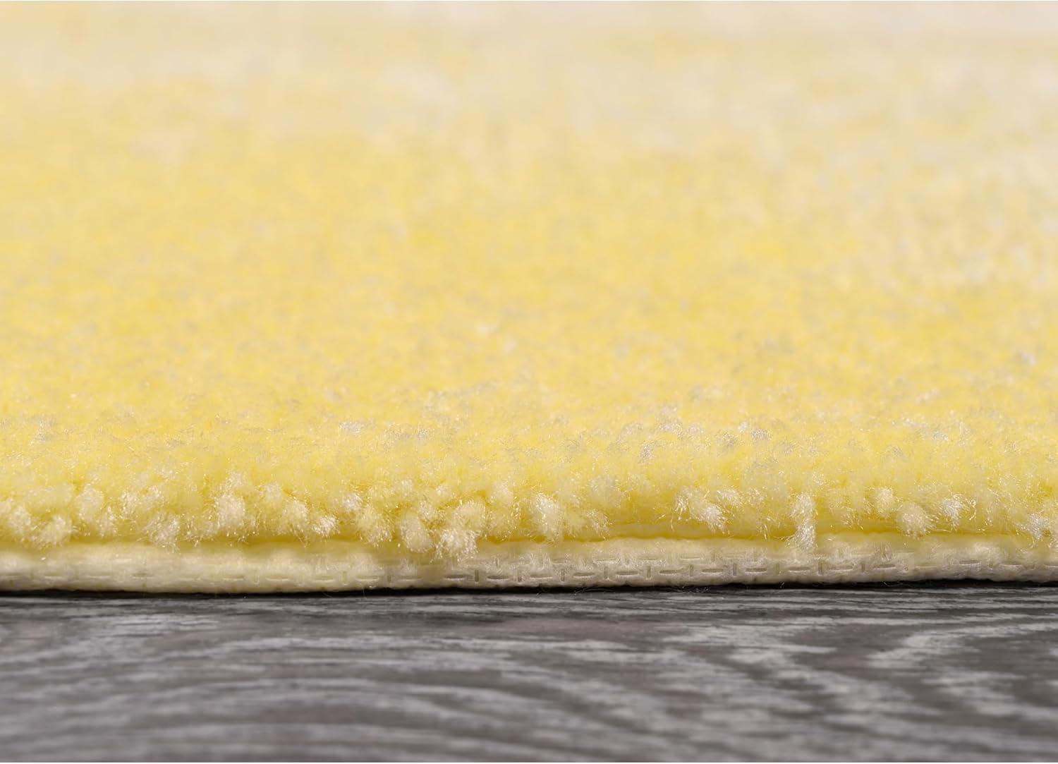 Garland Rug 24"x40" Traditional Plush Nylon Washable Bath Rug Yellow : Microfiber, Machine Washable, Non-Slip Backing