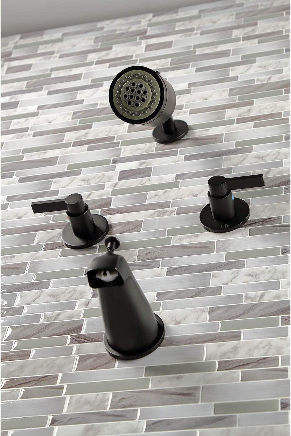 Kingston Brass NuvoFusion Double-Handle Tub and Shower Faucet