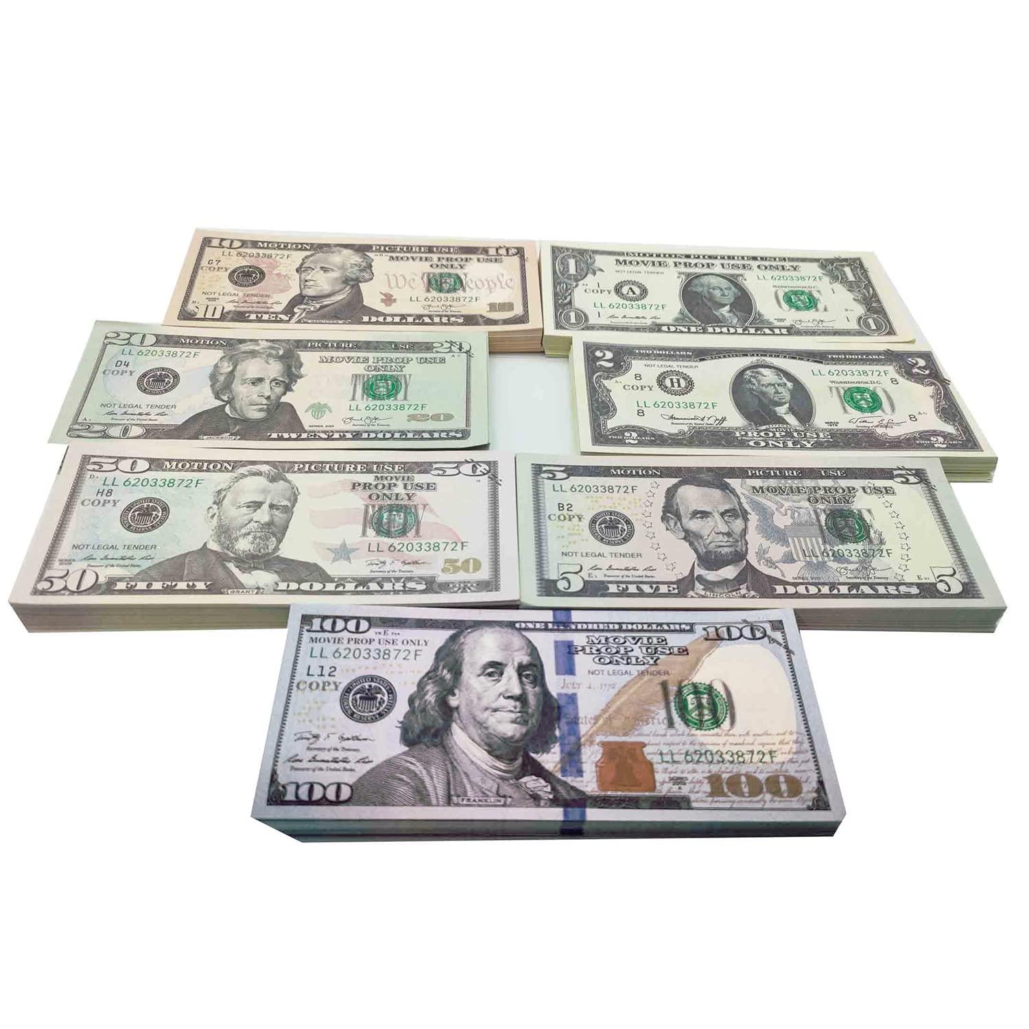 Ficheny Props Copy Money 140 pcs for Music Videos,Kids Learning Toys and Birthday Party