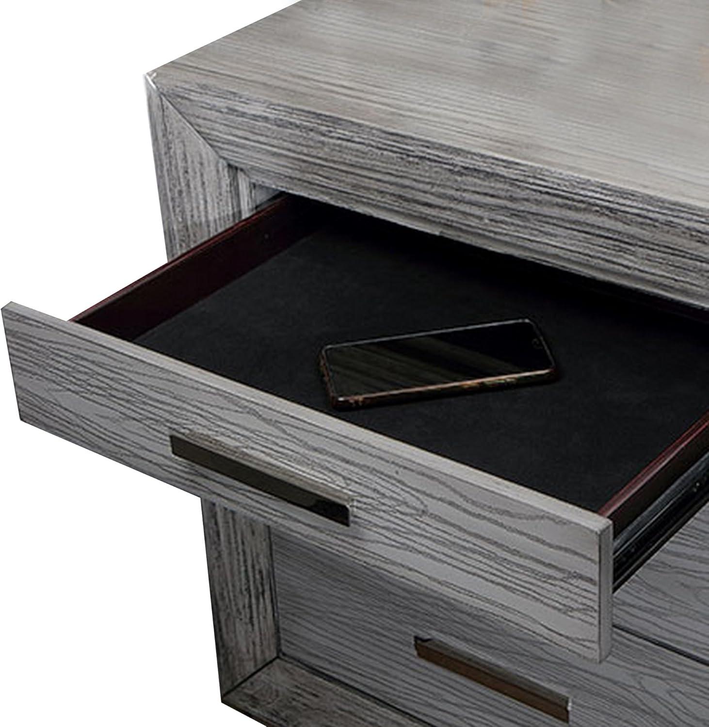 Benjara Reno 26'' W Solid Wood Nightstand