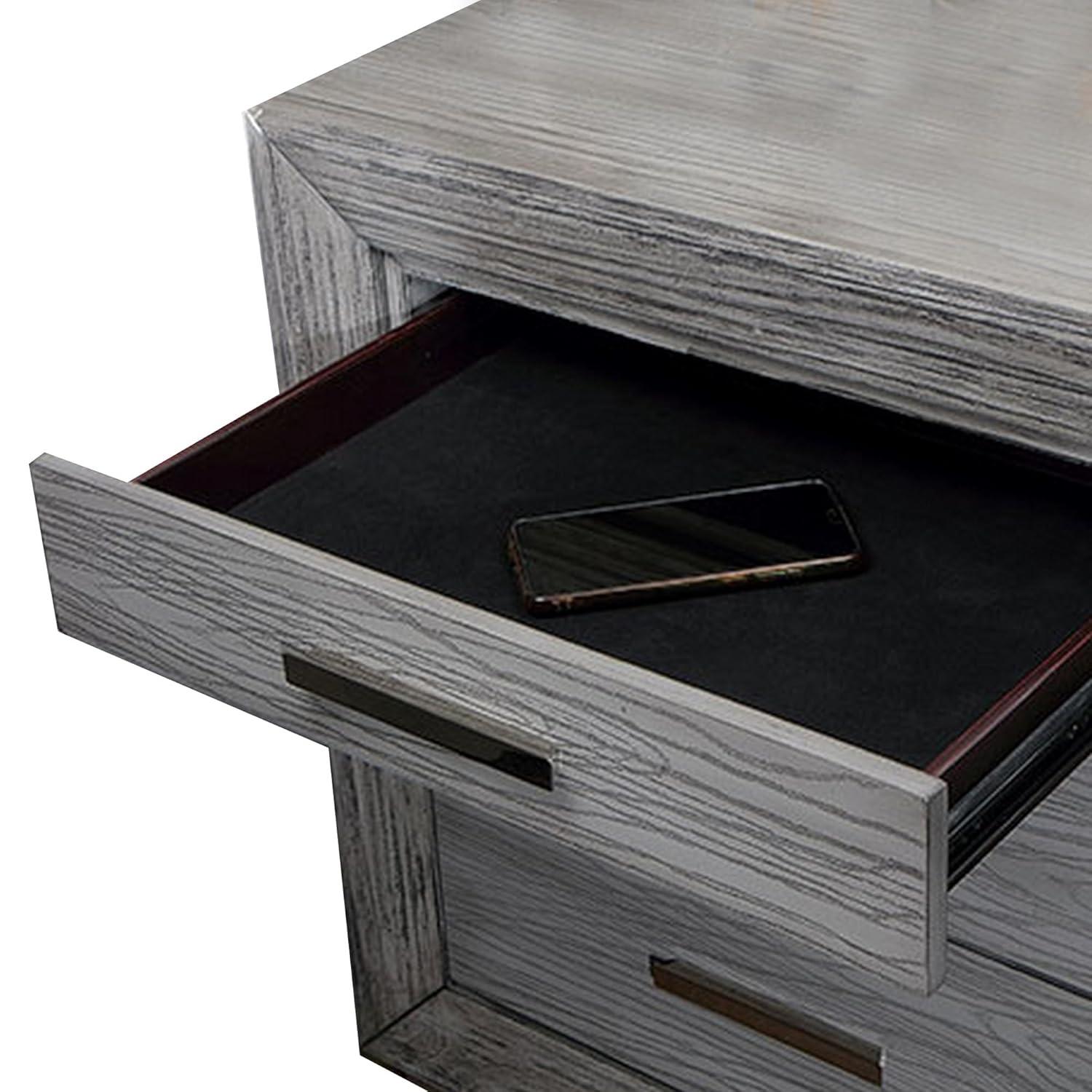 Benjara Reno 26'' W Solid Wood Nightstand