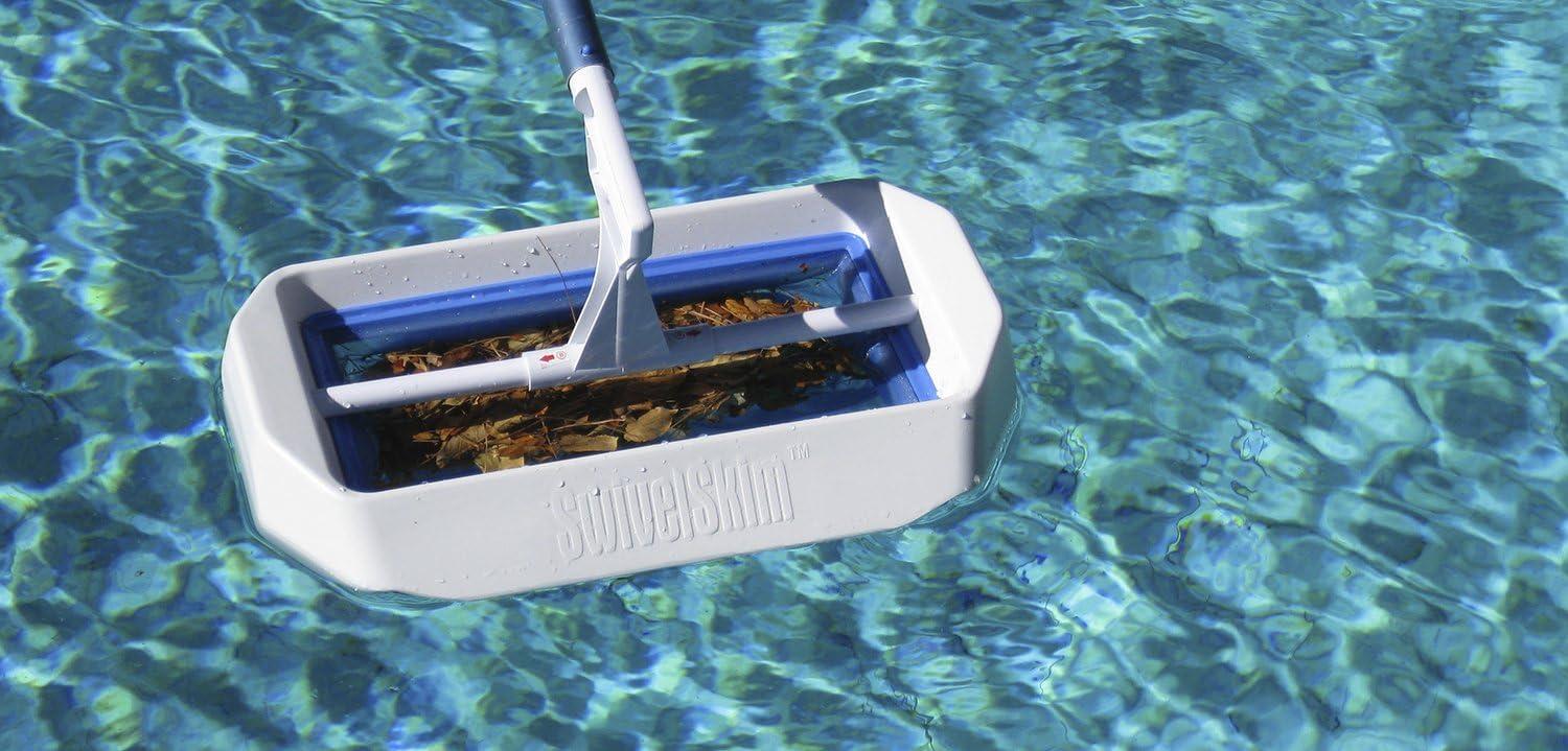 Poolmaster Swivel Skim Elite - Bi-Directional Floating Swimming Pool and Spa Skimmer/Rake with Mesh Net