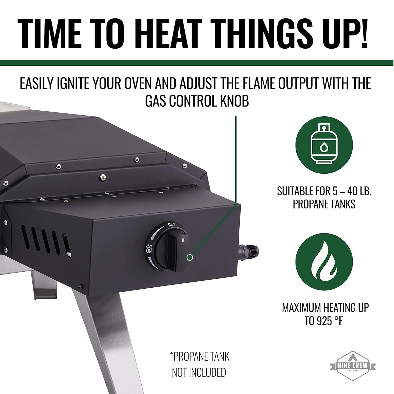 Hike Crew Stainless Steel Free Standing Pizza Oven