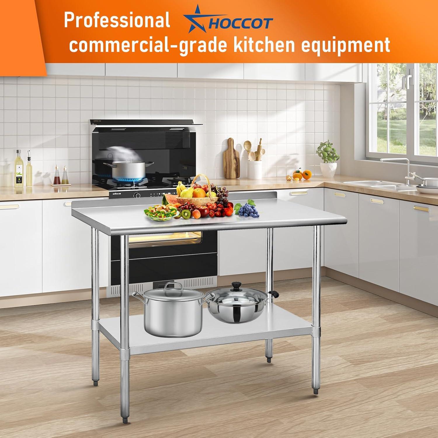 Stainless Steel Triangular Kitchen Prep Table with Undershelf