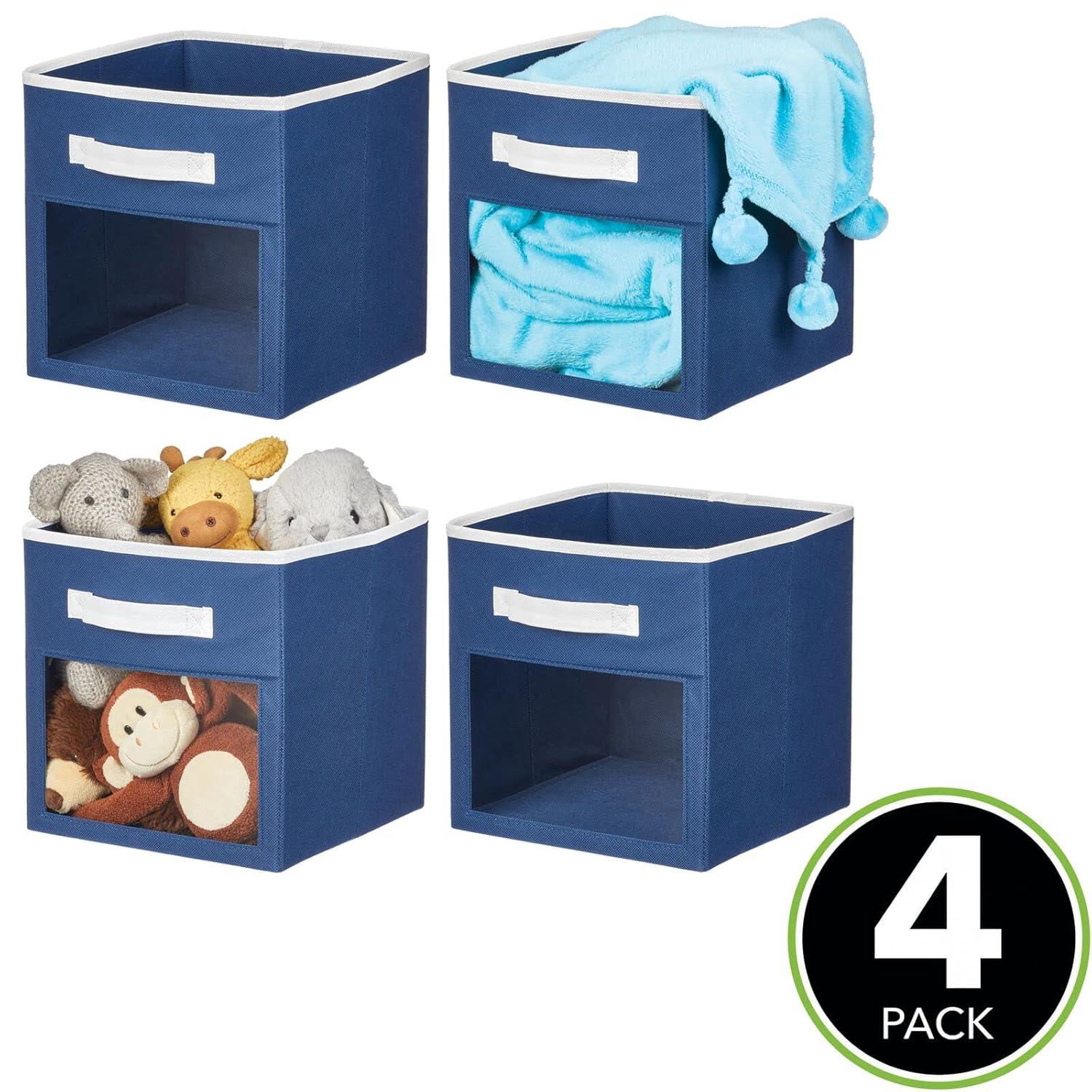 mDesign mDesign Fabric Baby Nursery Storage Cube with Front Window