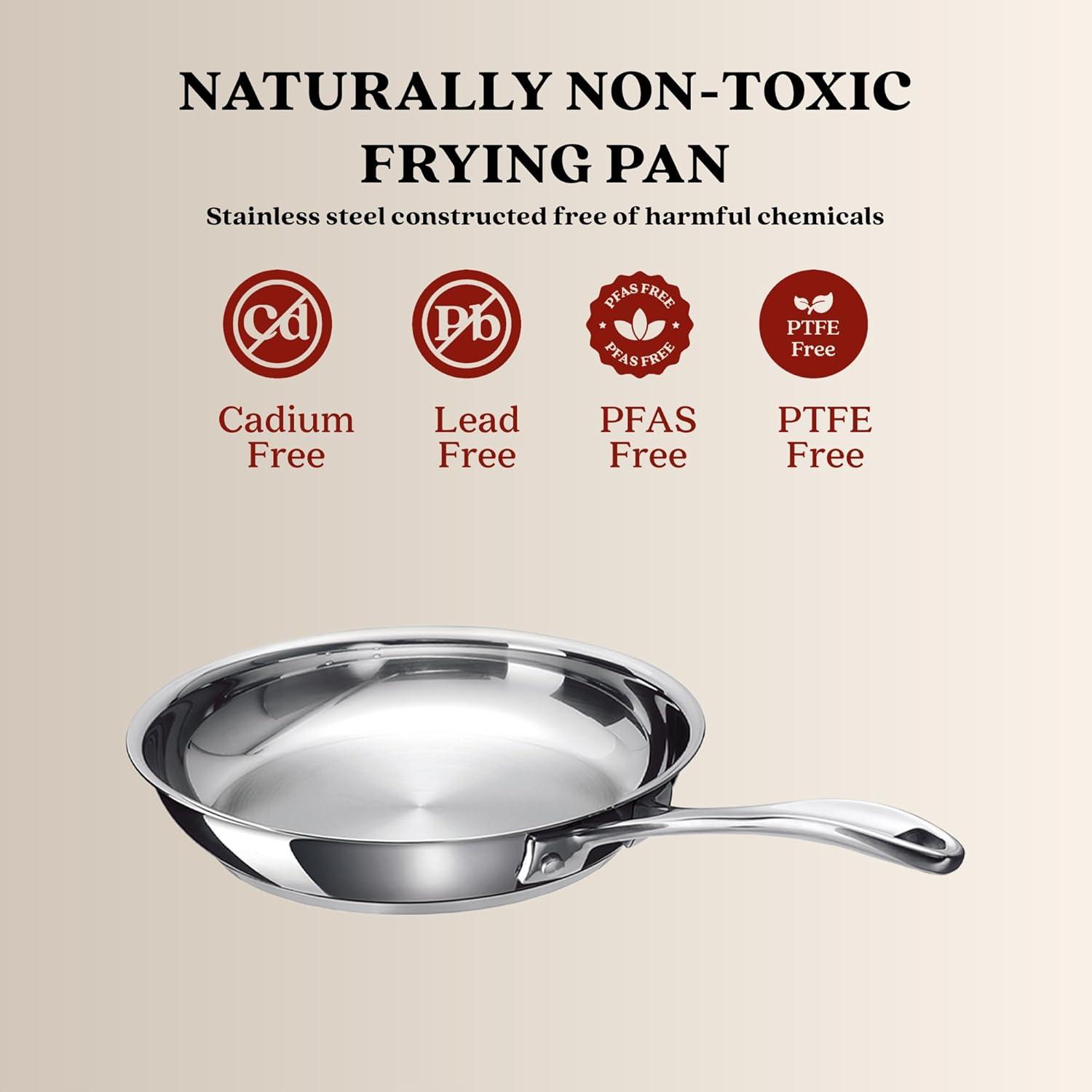 Alva Alva Chef Premium Stainless Steel Tri-Ply Frying Pan