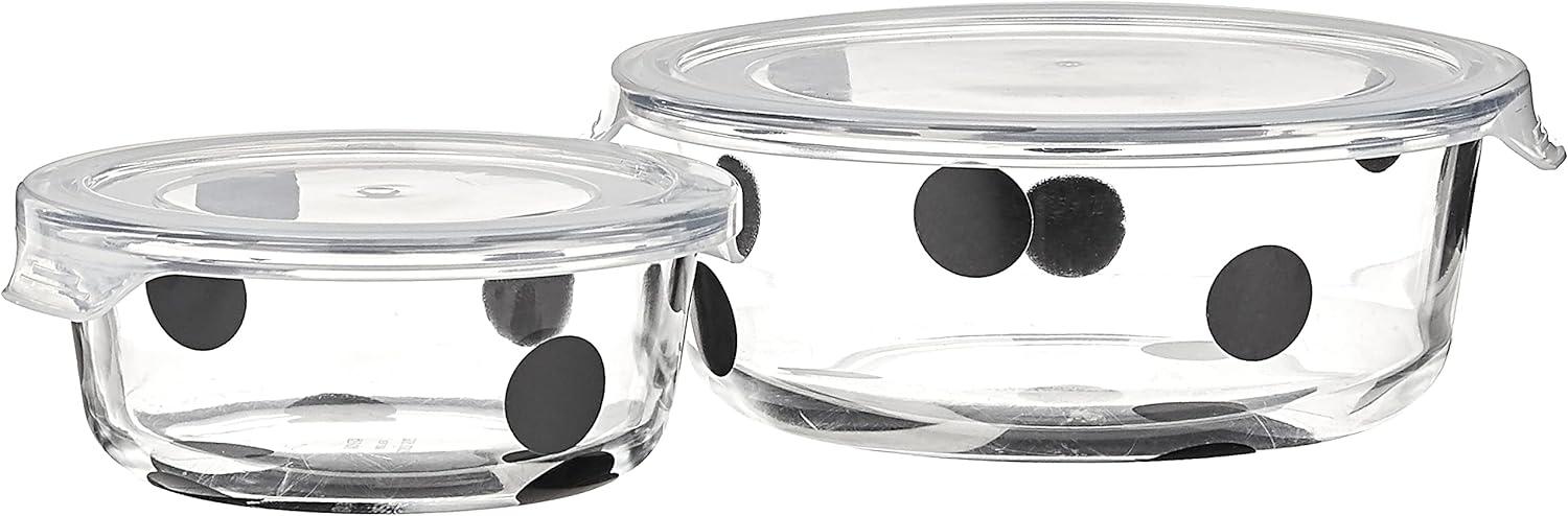 Glass Food Storage - Set of 2 Containers and 2 Lids