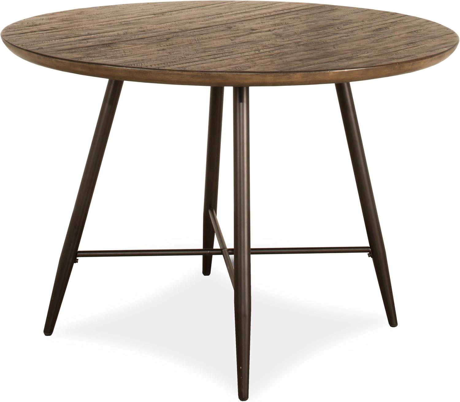 Forest Hill Round Dining Table Wood Brown - Hillsdale Furniture: Mid-Century, 4-Point Leg, Seats 4