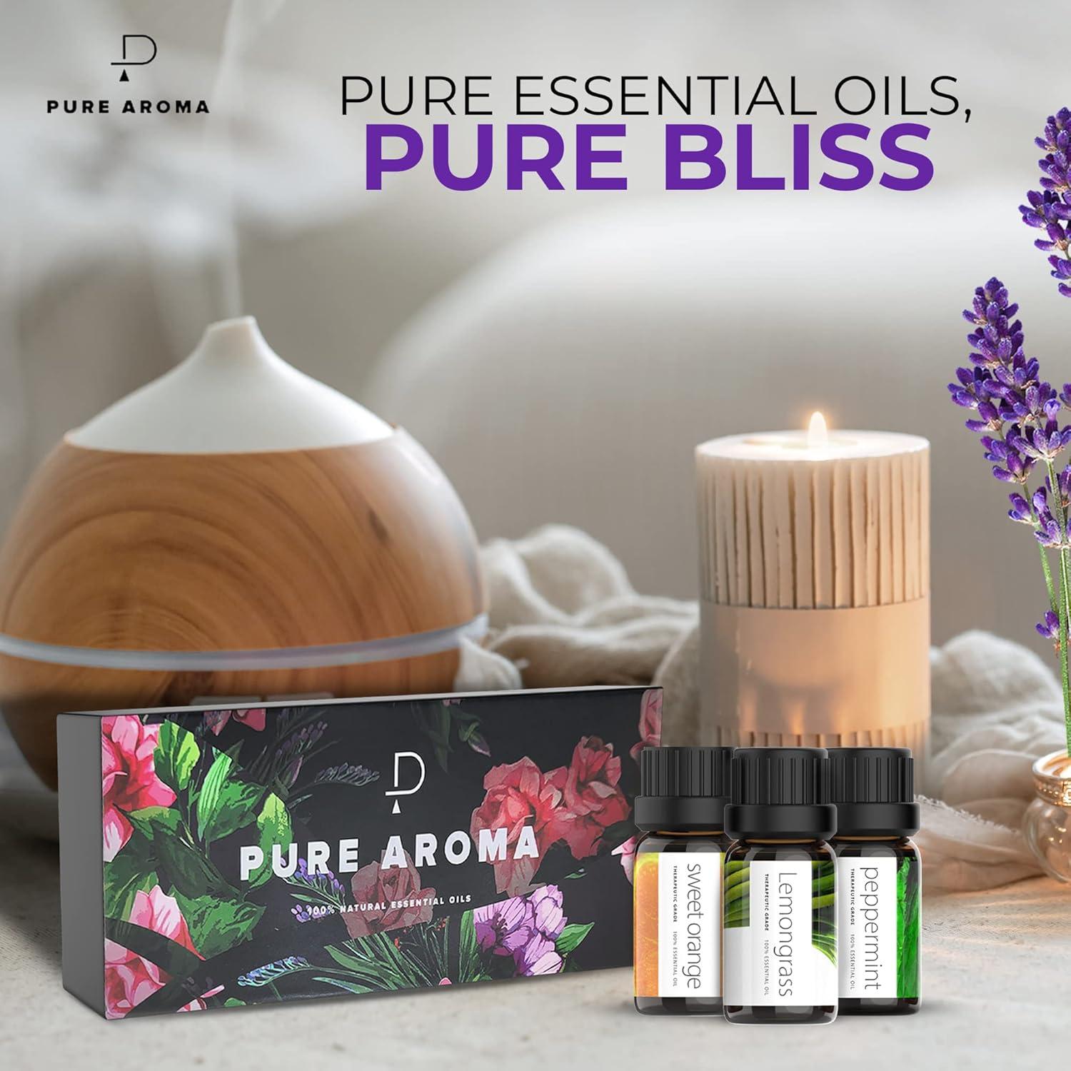 Pure Aroma 6-Pack Multi-Scent Essential Oil Set