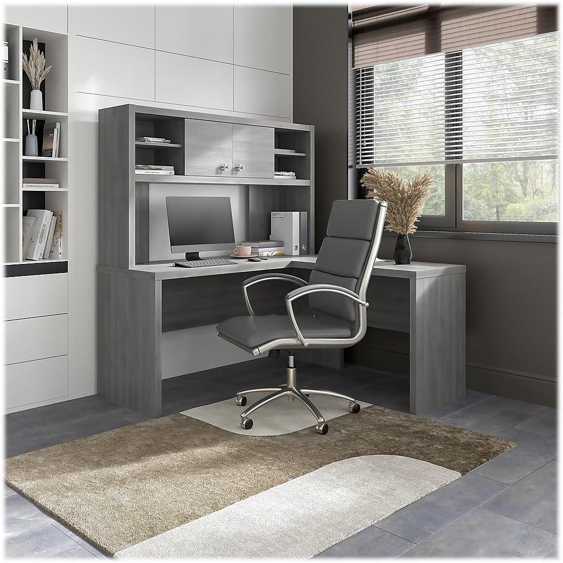 Echo 2-Piece L-Shape Computer Desk Office Set with Hutch