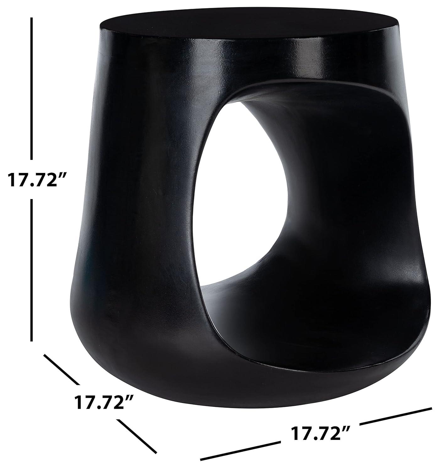 Vikki Concrete Accent Stool - Indoor/Outdoor - VNN1040 - Black - Safavieh
