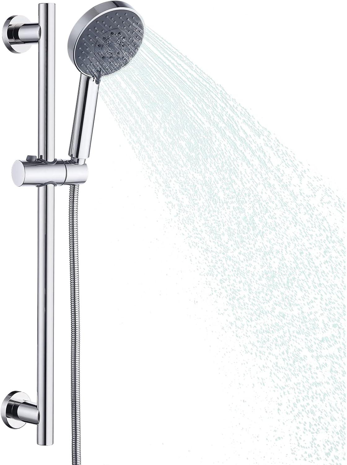 5-Spray Multifunction Deluxe Wall Bar Shower Kit with Hand Shower in Polished Chrome